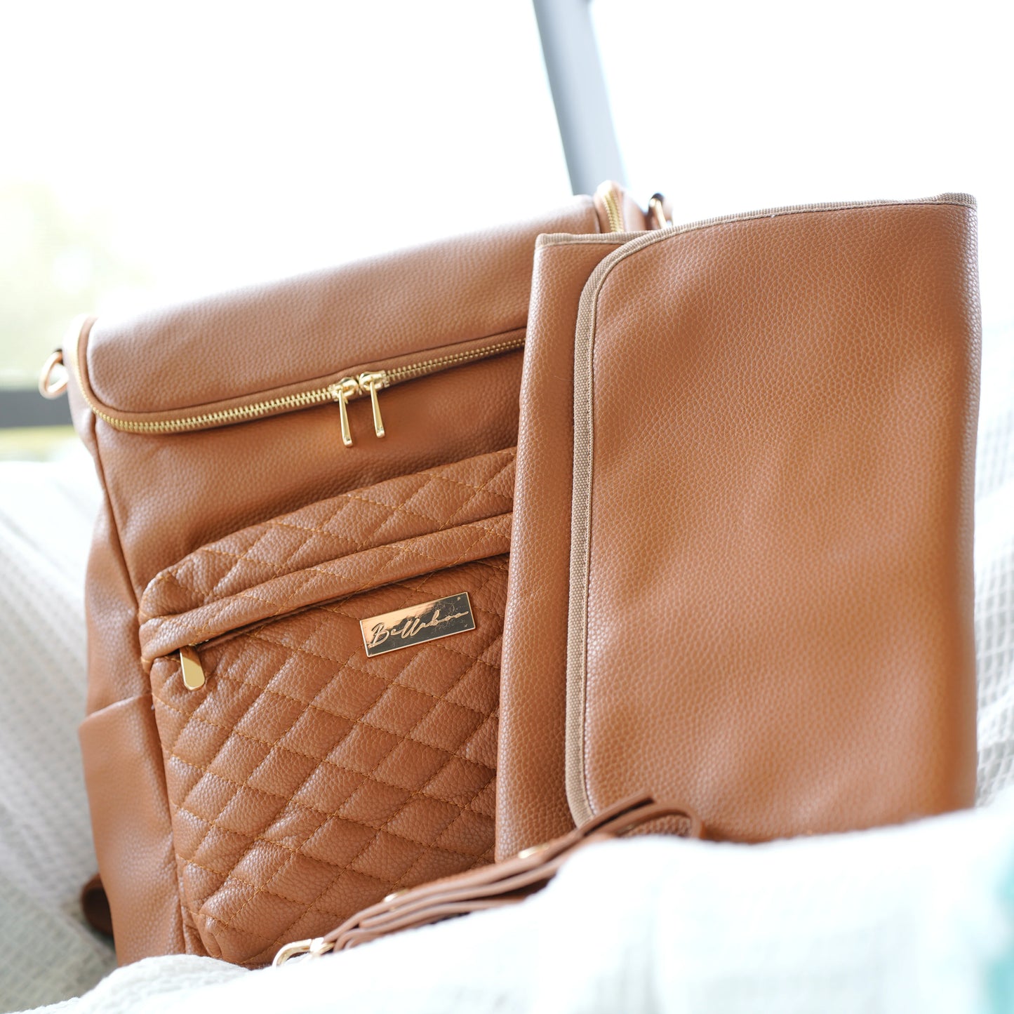 Mabel Diaper Bag Tan