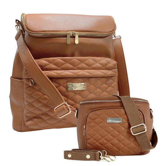 Mabel Diaper Bag Tan + FREE Sling Worth $55